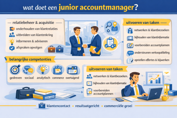 Alles over het beroep junior accountmanager Wat doet een junior accountmanager